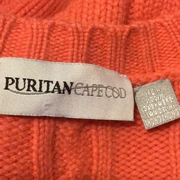 puritan Cape Cod Pink cable Knit 100% cashmere Sweater. Large - Picture 6 of 6